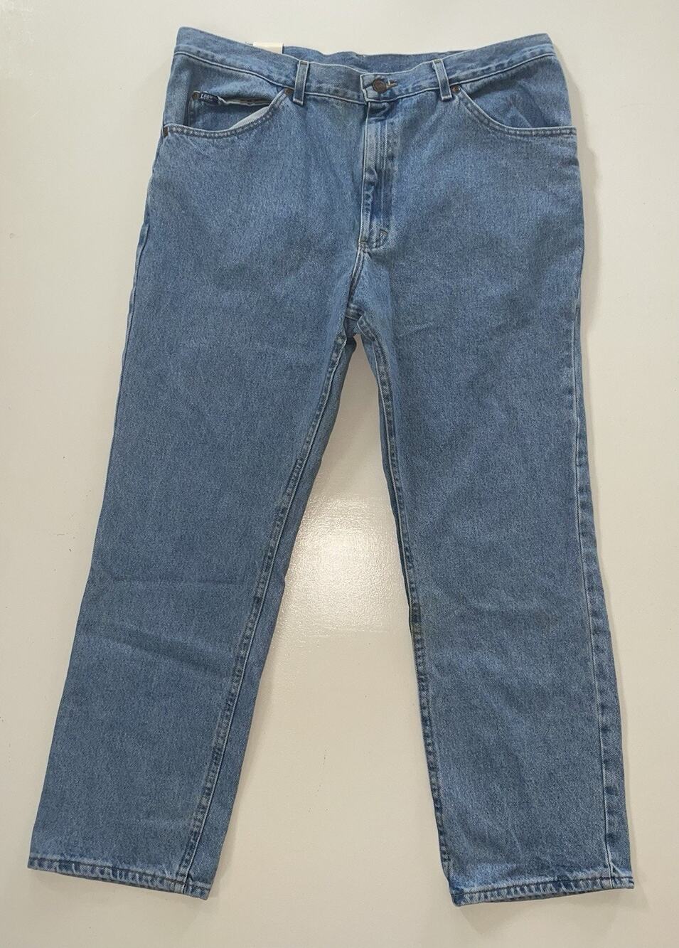 Vintage Lee Jeans Sears Mens Regular Fit Eurobleach Blue Size 40 x 30 New (NWT) - Picture 1 of 16